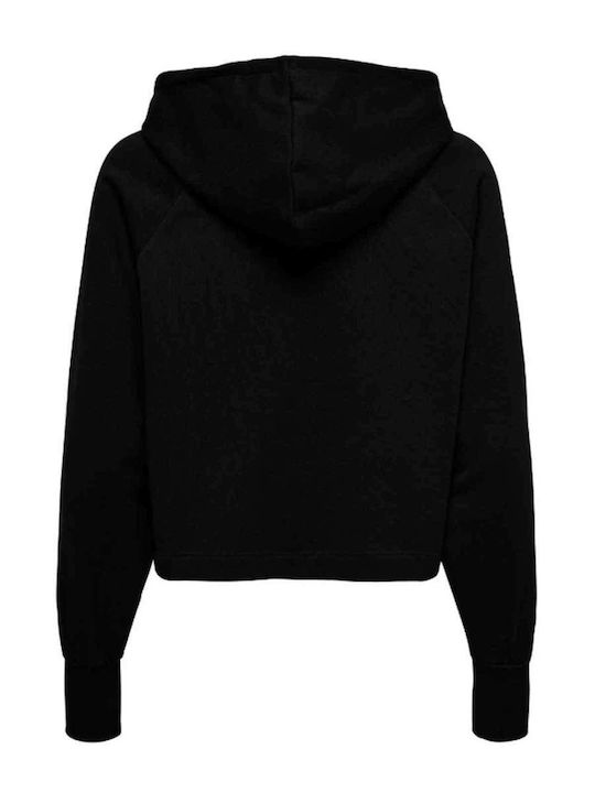 Only Women's Cropped Hooded Sweatshirt Black