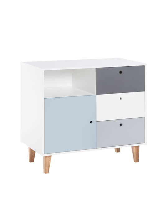 Comoda Pentru Copii Albă Cu 3 Sertare 103x55x96.5cm
