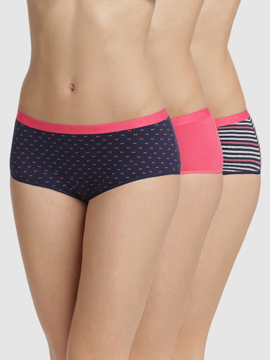 Les Pockets Βαμβακερά Дамско Боксерски 3Pack Фуксия