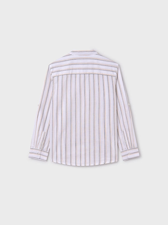 Mayoral Kids Striped Shirt Beige