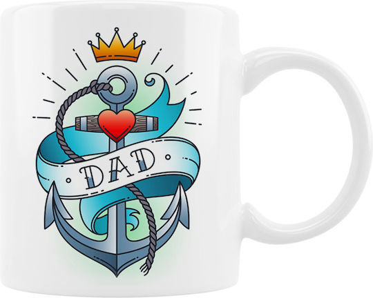 VOUR Mom & Dad Tattoo Καρδιές Κούπα Κεραμική Πολύχρωμη 330ml