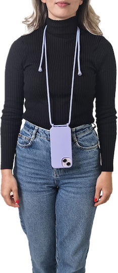 Sonique Back Cover Silicone 0.5mm with Strap Lilac (Galaxy A05s)