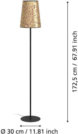 Eglo Castuera Φωτιστικό Δαπέδου Υ172.5xΜ30εκ. με Ντουί για Λαμπτήρα E27 Μωβ