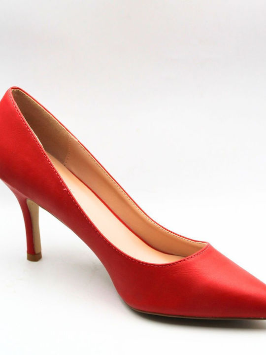 Plato Synthetic Leather Red Medium Heels