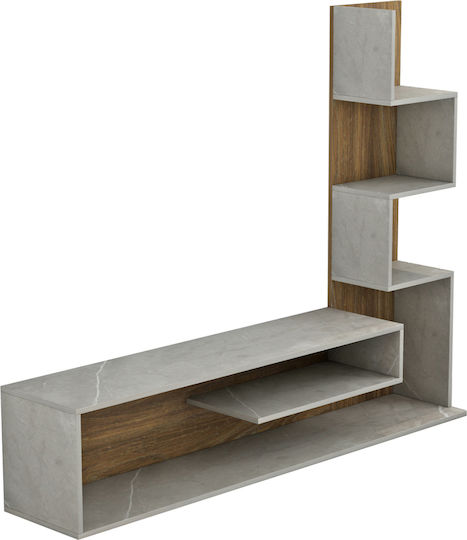 Edelie Living Room TV Unit Grey Stone Texture-natural L149.5xW29.5xH120cm