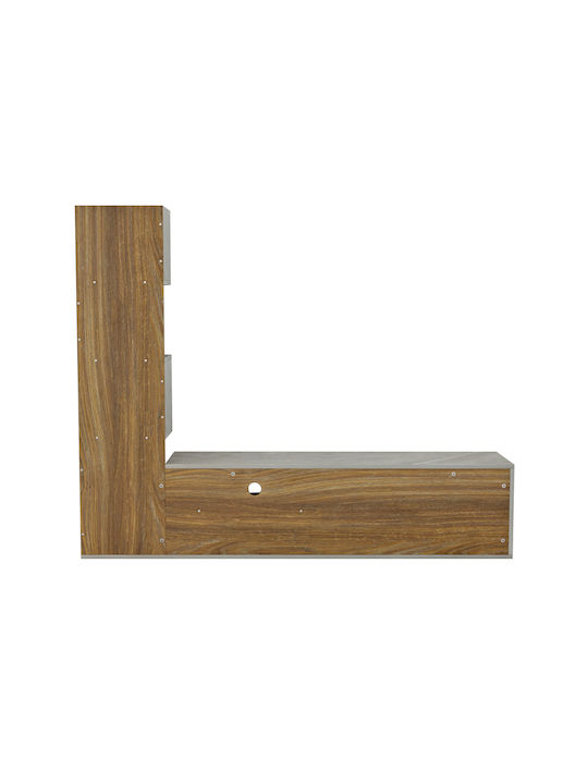 Wohnzimmer TV-Einheit Edelie Grey Stone Texture-natural L149.5xB29.5xH120cm