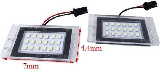 Carro Volvo V70 XC 70 License Plate Lights 1997-2000 2 Pieces