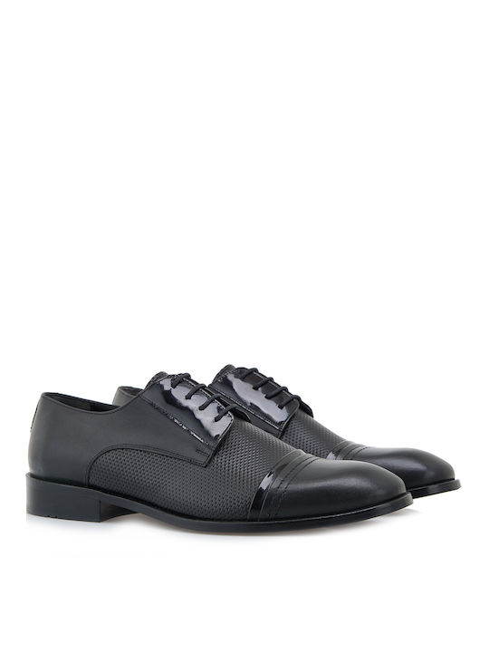 Lorenzo Russo Men's Leather Dress Shoes Black