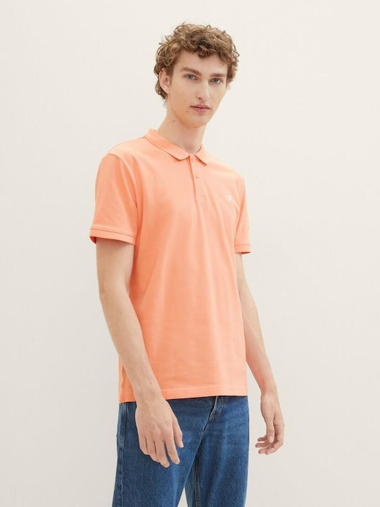 Tom Tailor Men's Short Sleeve Blouse Polo CLEAR CORAL 1041184-21237