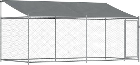 vidaXL Μεταλλικό Πάρκο Σκύλου 400x200x200εκ. Γκρι