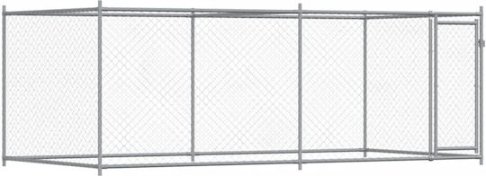 vidaXL Парк за Кучета от Метал в Сив Цвят 400 x 200 x 150см.
