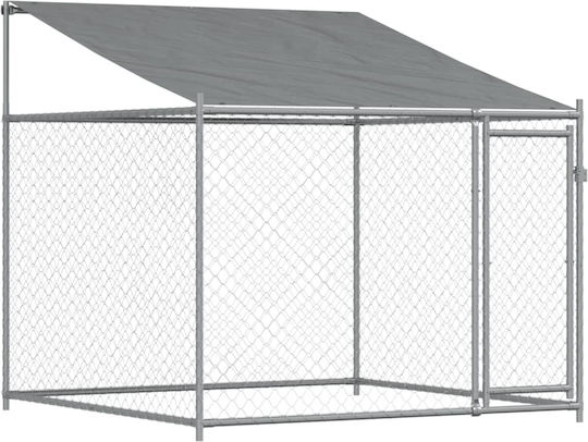 vidaXL Μεταλλικό Πάρκο Σκύλου 400x200x200εκ. Γκρι