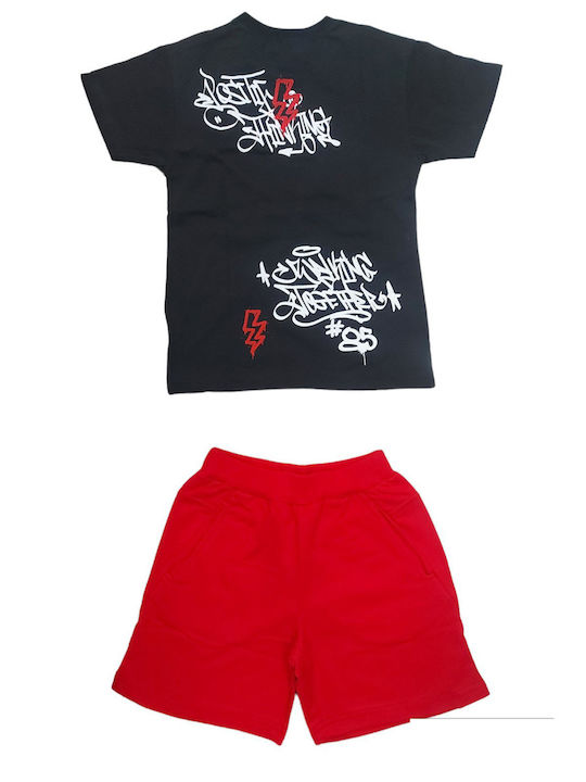 Joyce Kids Set with Shorts Summer 2pcs Black