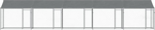 vidaXL Metallic Dog Park 1000x200x200cm Silver