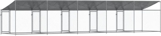 vidaXL Metallic Dog Park 1000x200x200cm Silver
