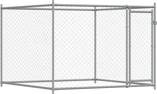 vidaXL Металик Парк За Куче 1000x200x150см Сив