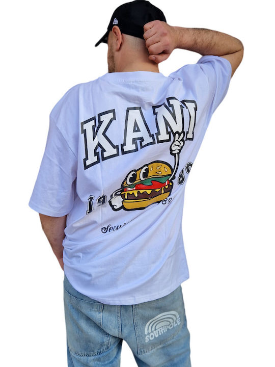 Karl Kani Small Signature Bărbați T-shirt Sportiv cu Mânecă Scurtă Alb