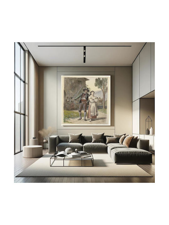 Young Gemälde auf Leinwand 110x110cm