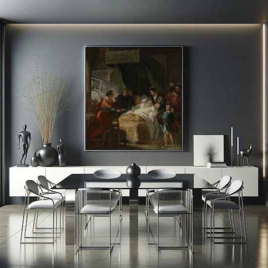 Death Leonardo Gemälde auf Leinwand 80x80cm