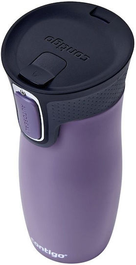 Contigo West Ποτήρι Θερμός Ανοξείδωτο 470ml Dark Plum