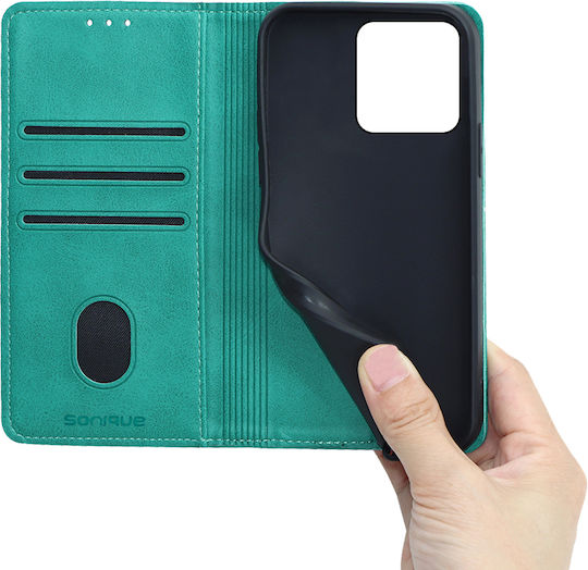 Sonique Vintage Magnet Wallet Synthetic Leather / Plastic / Silicone Turquoise (Realme C51)