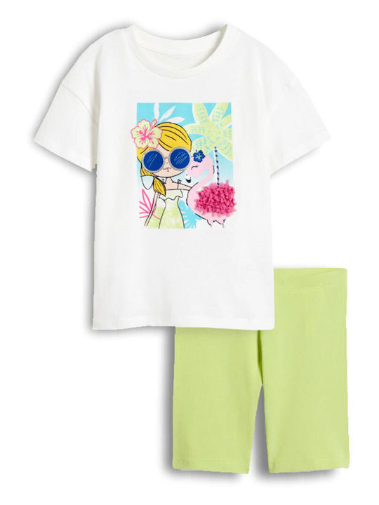 Energiers Kinder Set mit Leggings Sommer 2Stück Grün