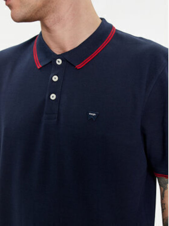 Wrangler Men's Short Sleeve Blouse Polo Navy Blue