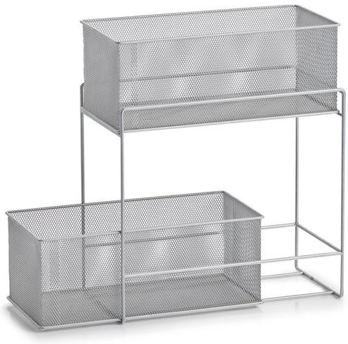 Zeller Επιτοίχια Ραφιέρα Μπάνιου Μεταλλική 17.5x35x42cm