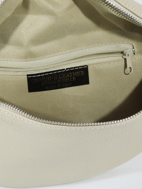 Leather Women's Bag Shoulder Beige