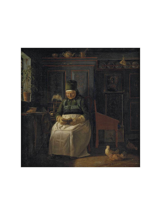 Christmas Morning In A Farmhouse By Christen Dalsgaard Gemälde auf Leinwand 110x110cm