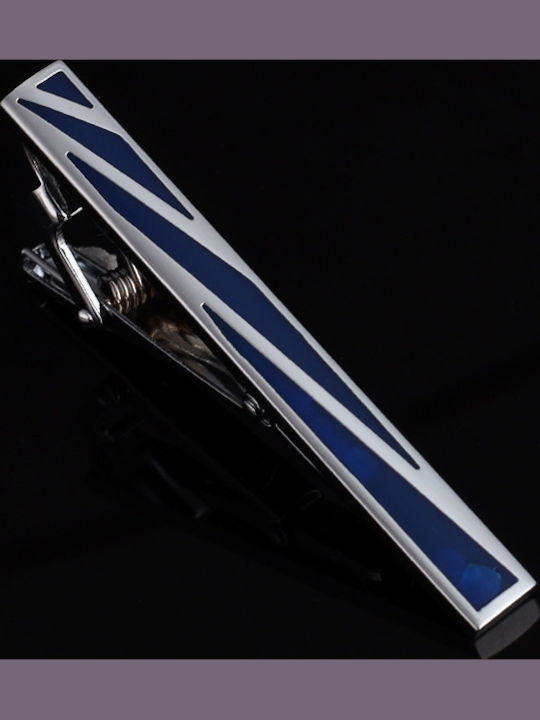 Legend Accessories Clip Γραβάτας από Ασήμι σε Μπλε χρώμα Legend Accessories Clip Γραβάτας από Ασήμι σε Μπλε χρώμα