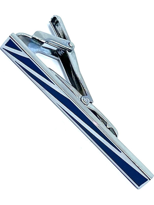 Legend Accessories Silver Tie Clip Син