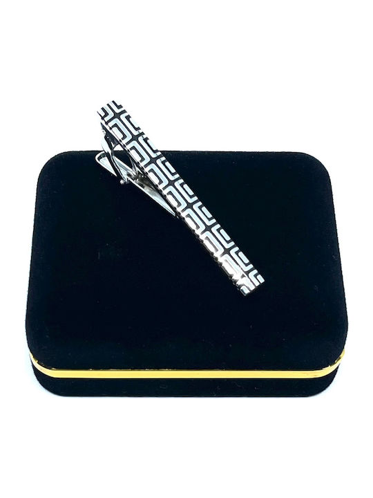 Legend Accessories Silver Tie Clip Black