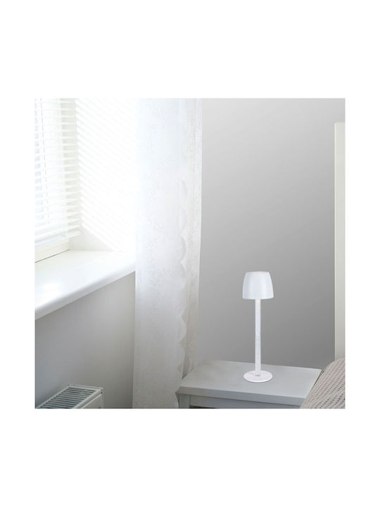 V-TAC Kunststoff Tischlampe LED mit Weiß Schirm und Basis