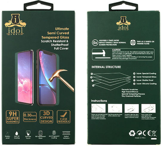 Idol 1991 3D 0.3mm Full Glue Full Face Tempered Glass Black (Xiaomi 14 Pro 5G) 8353680
