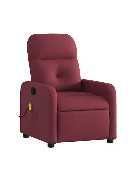 Relaxsessel Friseurwaschbecken mit Fußhocker Burgundisch 66x89x96cm