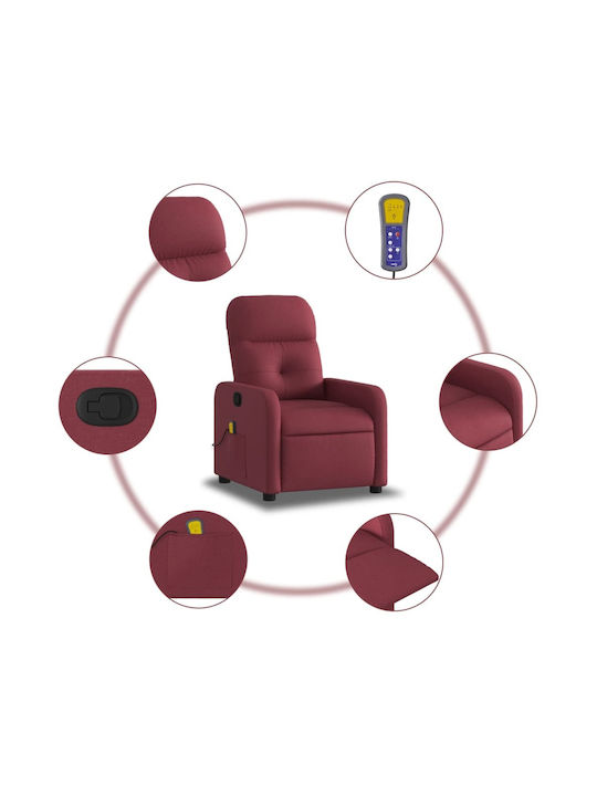 Relaxsessel Friseurwaschbecken mit Fußhocker Burgundisch 66x89x96cm