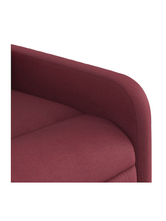 Relaxsessel Friseurwaschbecken mit Fußhocker Burgundisch 66x89x96cm