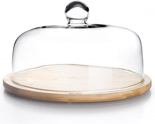 Ibili Kuchenständer Glas mit Deckel Braun 30x20cm