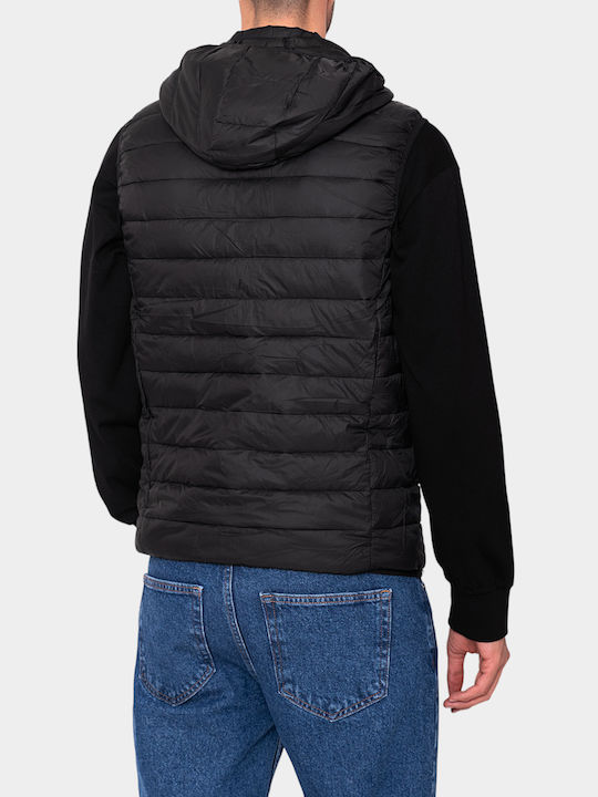 3Guys Men's Sleeveless Puffer Jacket Black