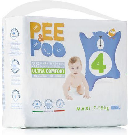 Pee&Poo Памперси с Лента Maxi No. 4 за 7-18 кг 38 бр