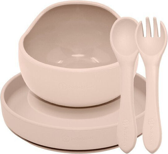 Petite & Mars Petite & Mars Baby- und Kinder-Essgeschirr aus Beige Silikon 2 Stück PachetMasaBej