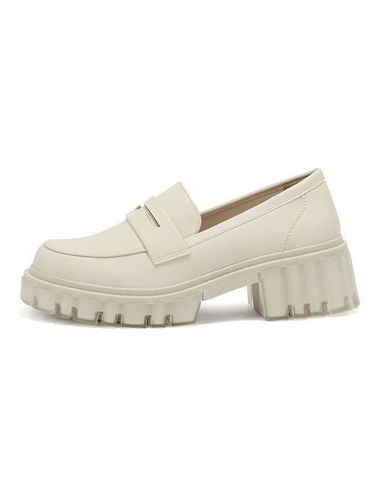 Envie Shoes Damen Loafers in Beige Farbe