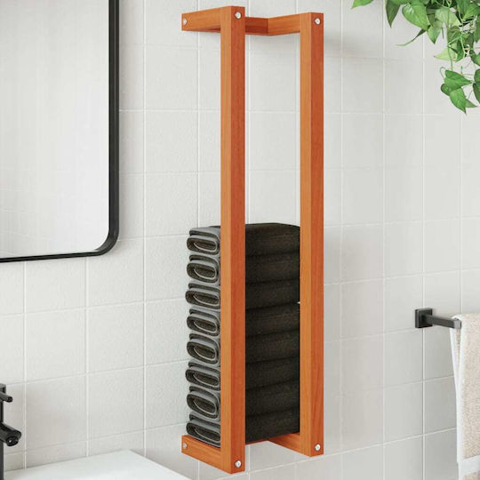 vidaXL Single Wall-Mounted Bathroom Freestanding Towel Rack ​90x90cm Brown