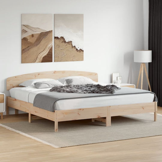 vidaXL Hölzernes Kopfteil für Bett Holz 205,5x81cm