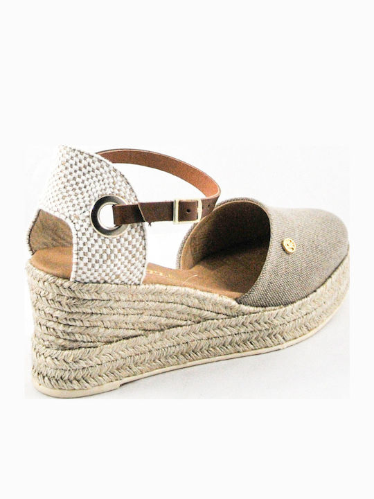 Women's Fabric Platform Espadrilles Beige