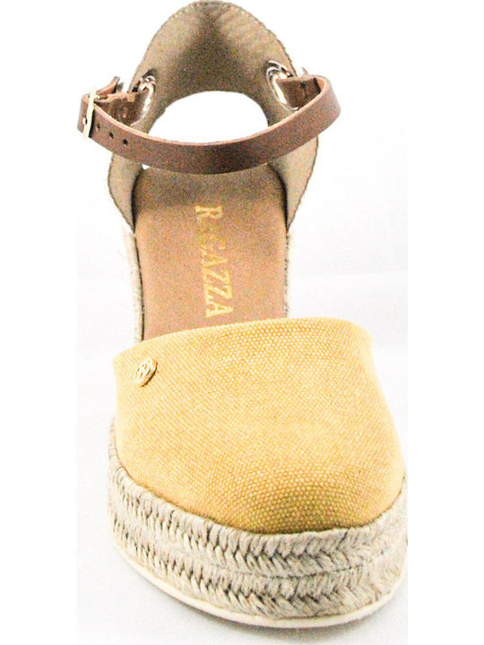 Platforme dama în Tip Espadrile Galbene