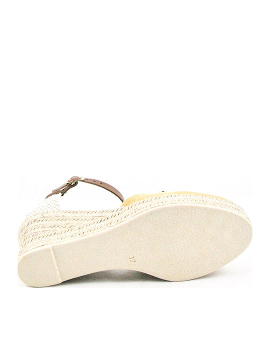Platforme dama în Tip Espadrile Galbene