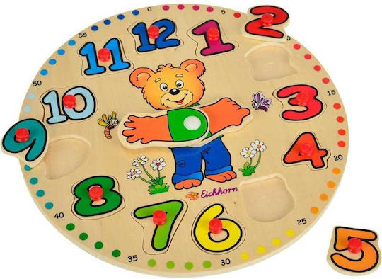 Eichhorn Ρολόι Educational Time Learning Game made of Wood for 2+ years Years Old