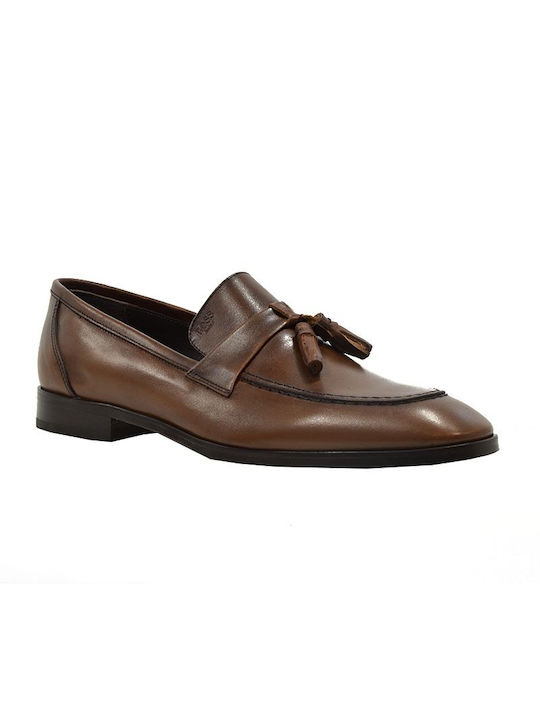 Boss Shoes Men's Leather Loafers Brown